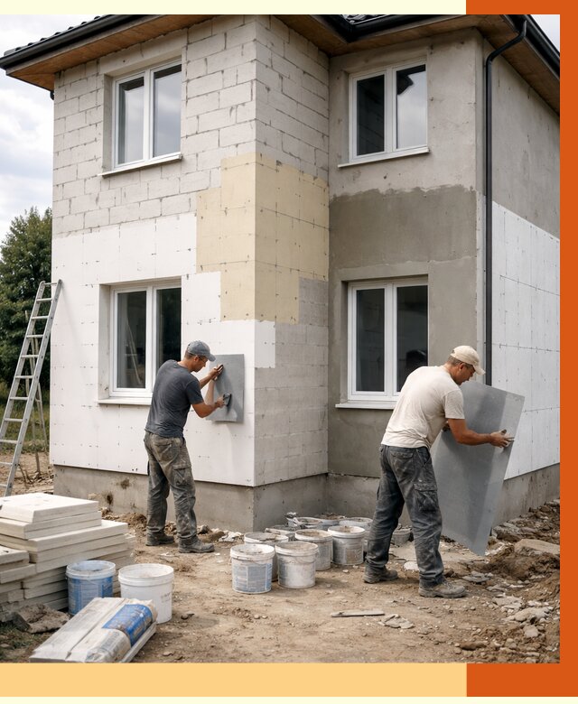 Утепление дома из газобетона в Лесосибирске от 4374 руб./м² — заказать у ТепломастерЛсс
